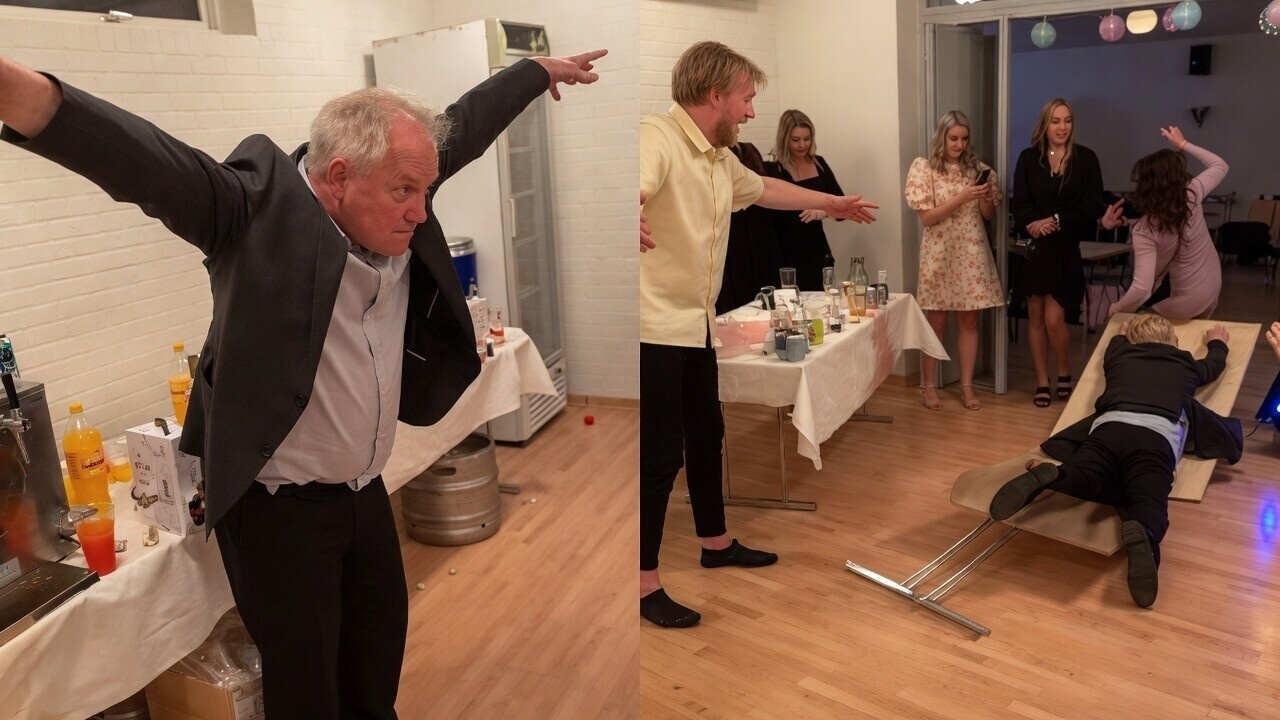 Joop heeft er eentje te veel op en sloopt tijdens de VrijMiBo de halve tent