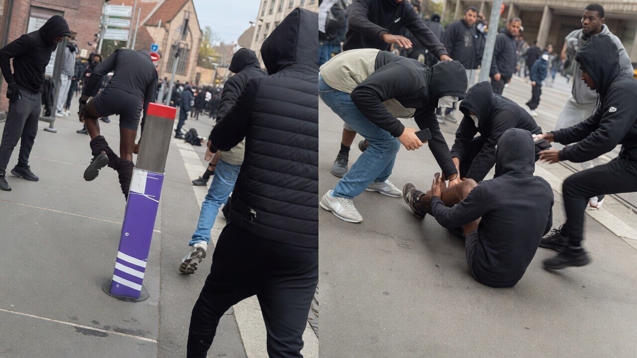 Amateuristische relschopper in Frankrijk zet zichzelf in de fik tijdens rellen