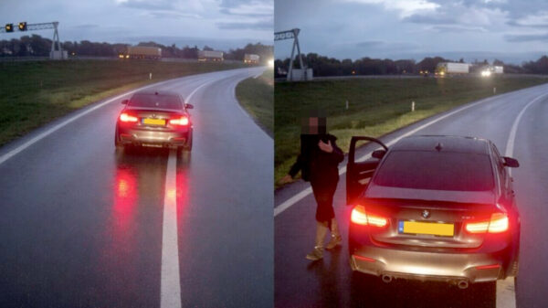 Agressieve automobilist zet vrachtwagen klem op de snelweg: "Rij door!"