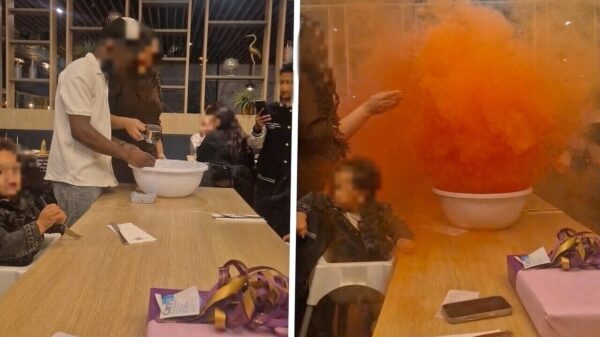 Tegenwoordig doe je een gender reveal natuurlijk gewoon in een restaurant