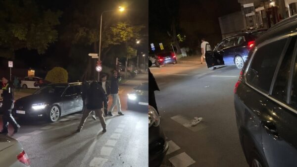 Schokkende beelden: BMW-bestuurder rijdt twee keer in op groep mensen