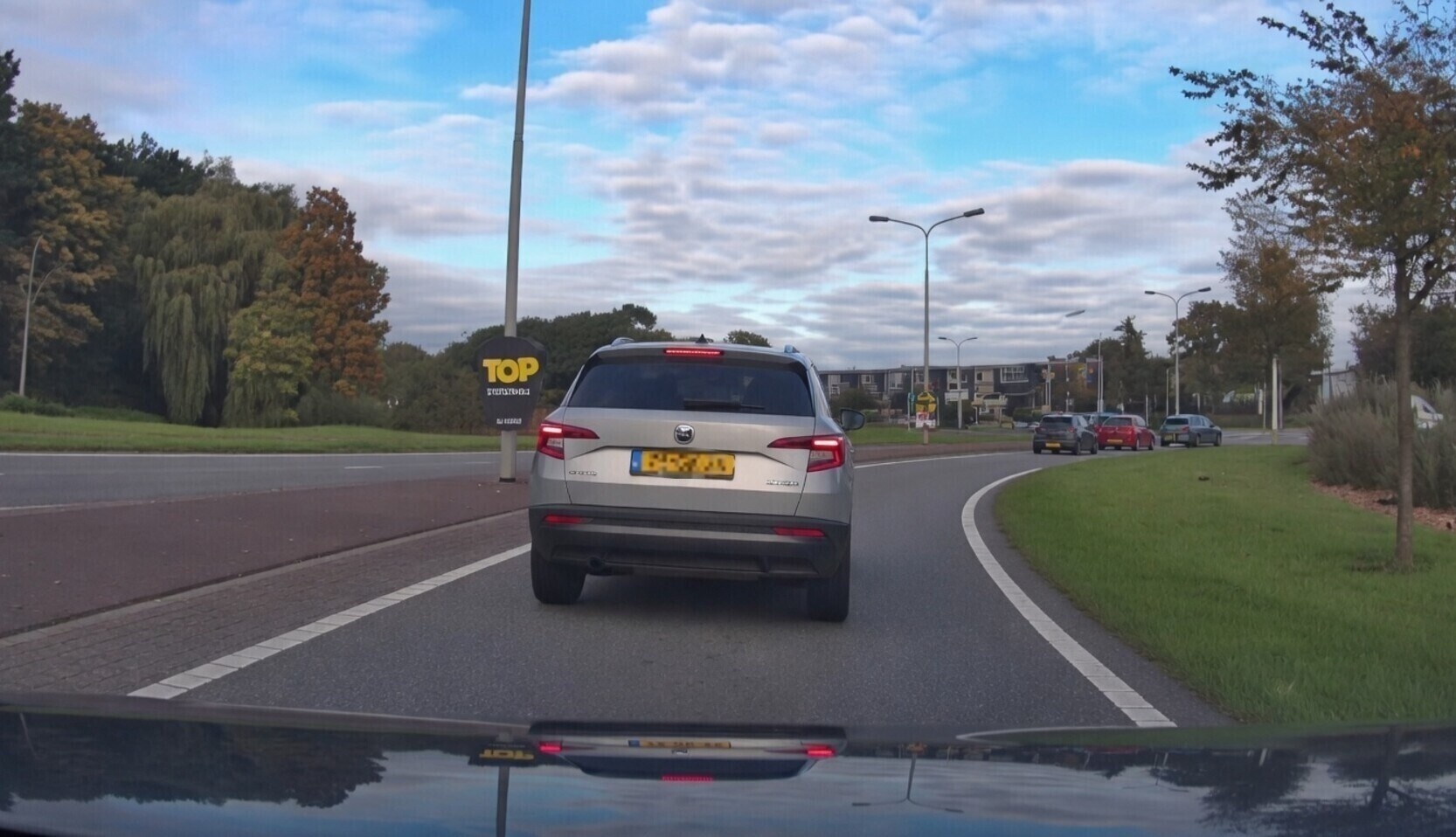 Na ordinaire brake check van Skoda-tokkie kan 'ie meteen door naar de garage