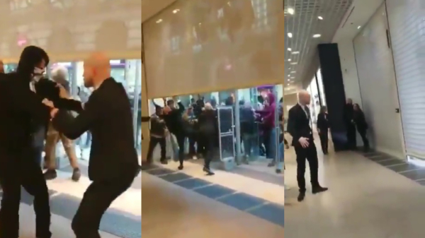 Securitymedewerker trapt Antifa-eikeltjes zijn winkel uit
