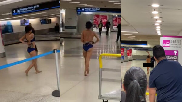 Het was blijkbaar erg warm op Miami Airport