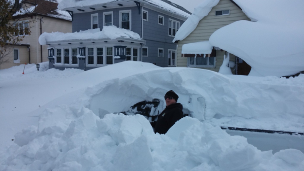 Bizarre timelapse laat zien hoeveel sneeuw er in Newfoundland naar beneden komt