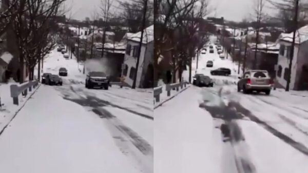 Als die hele steile straat ook nog eens spekglad blijkt te zijn