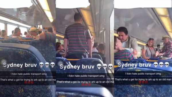 Opgeschoten puber wil matten met opa maar wordt keurig gecorrigeerd door medepassagiers