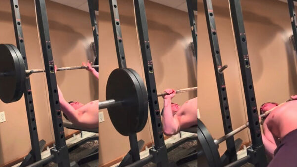 Close call: bankdrukker neemt iets té veel hooi op zijn vork