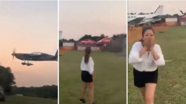 Het moment waarop een Redbull stuntvliegtuig hard crasht in Guatemala