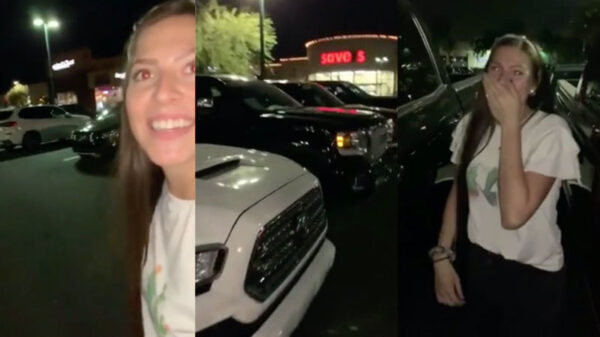 Na een jaar van keihard werken kan hij zijn vriendin eindelijk een eigen auto geven!