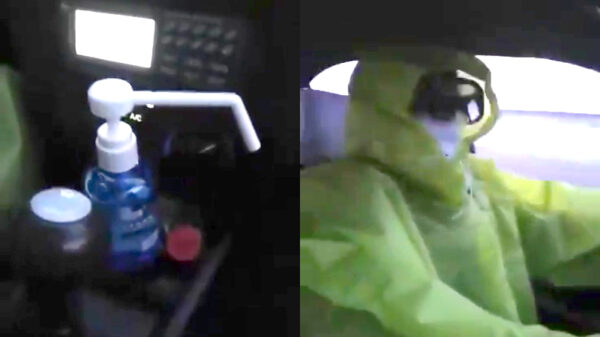 Taxichauffeur uit China laat zich niet te grazen nemen door het coronavirus