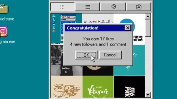 Hoe Instagram er in het Windows 95-tijdperk eruit had gezien