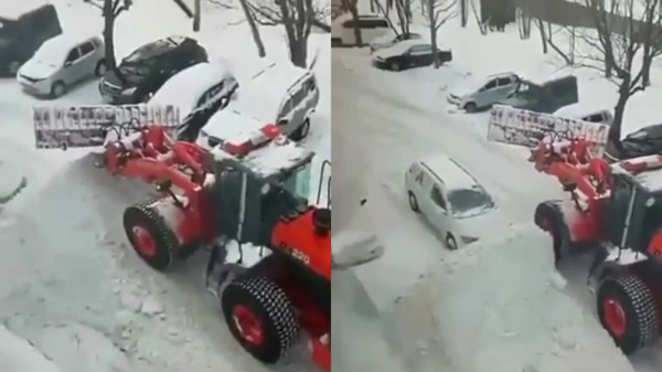 Foutparkeren is in de buurt van een sneeuwschuiver echt een heel dom idee
