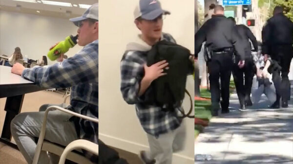 Straalbezopen student gaat in full retard racistenmodus en wordt afgevoerd door de politie