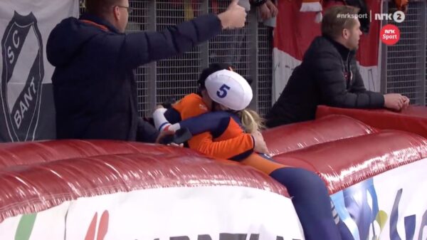 Ook coach erg blij met het WK-goud van Irene Schouten