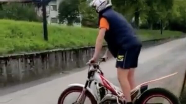 Trial-amateur heeft een slechte dag