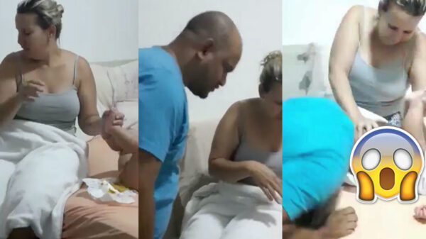 Je kersverse papa even een close-up van het ochtendprakje geven