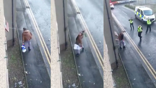 Ondertussen in Schotland: je bezopen buurman op een nat pak trakteren