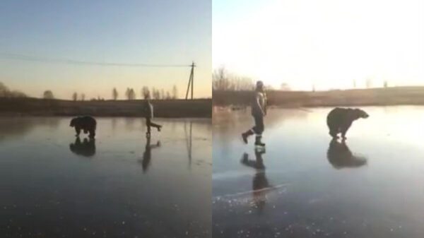 Ondertussen, op een bevroren meertje in Rusland