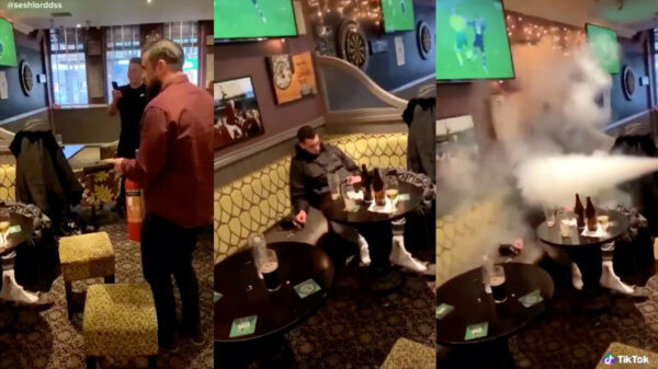 Het was een geslaagde avond als je zelfs van een brandblusser niet meer wakker wordt