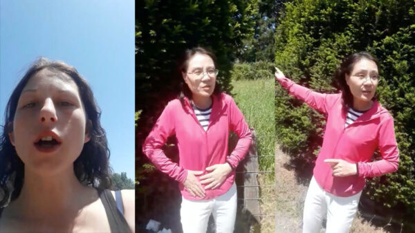 Chinese vrouw kakt op het land van een Nieuw-Zeelandse dame die behoorlijk pissig reageert