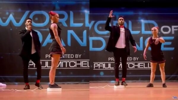 Stelletje gooit er even een fantastisch popping robotdansje uit