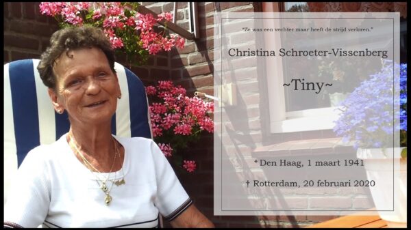 Na Lau is nu ook Tiny op 78-jarige leeftijd overleden