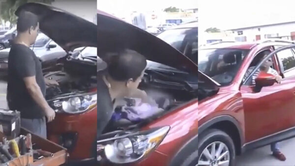 Monteur Pedro heeft een bijzondere methode om een auto snel te starten