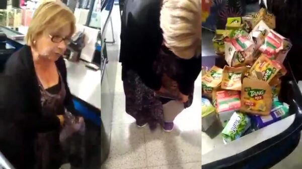 Deze winkeldievegge is blijkbaar nogal gek op Tang