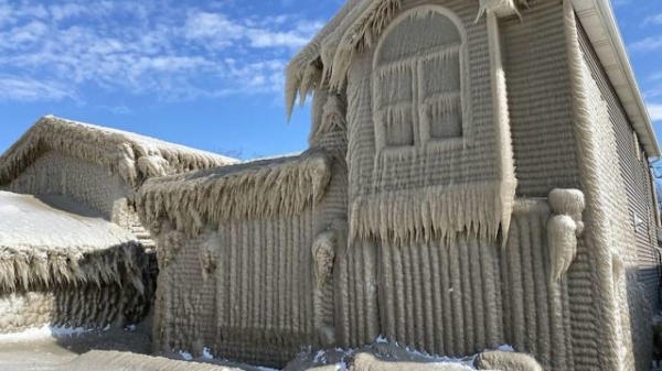 In de winter is het best pittig om aan het mooie Lake Erie te wonen