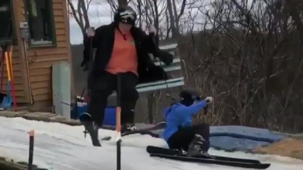 Uit een skilift stappen valt als kortpittige huismoeder nog niet mee