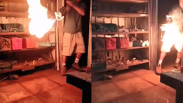 Doe-het-zelf Iron Man moet nog even wat meer aan zijn vlammenwerper sleutelen