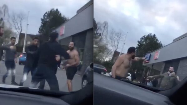 Ondertussen in België: rellen bij de Aldi in Diepenbeek tijdens het hamsteren