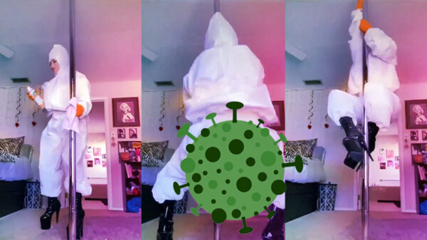 Paaldanseres kan ondanks het coronavirus nog steeds lekker bijklussen