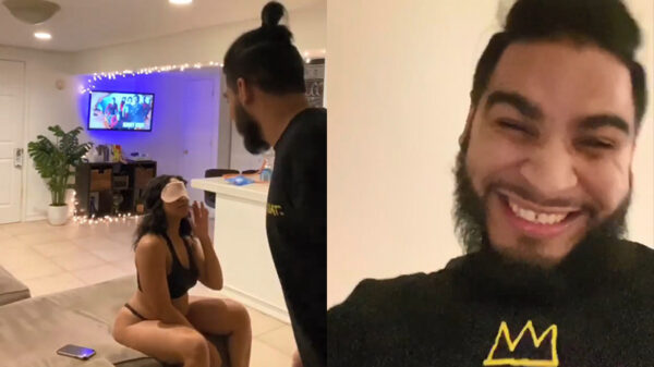 Lolbroek haalt een grap met een naar luchtje bij zijn vriendin uit