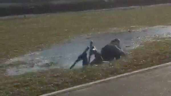 Asfaltskiën eindigt met een natte snufferd