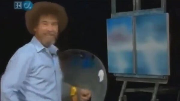 Bob Ross laat zien hoe jongens zich tijdens de quarantaine vermaken