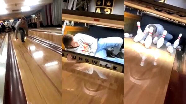 Daredevil heeft meteen spijt als hij lollig wil doen op een bowlingbaan