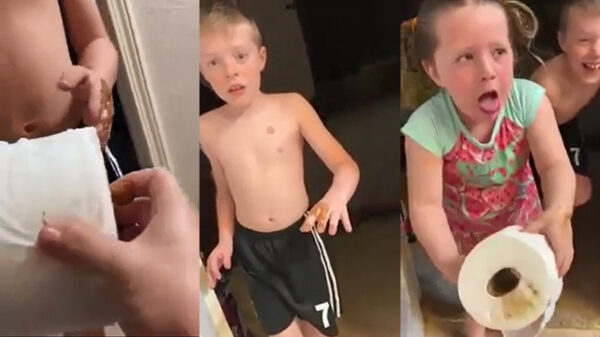Moeder doet een verdienstelijke poging om d'r kinderen te trollen met de 'Pudding Challenge'