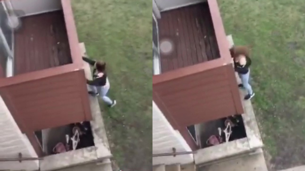 Dame wordt betrapt op vreemdgaan en besluit een balkon te kopstoten