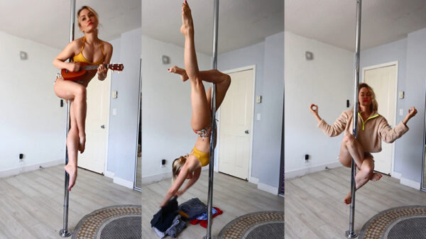 Ook als paaldanseres moet je de tijd in quarantaine goed zien door te komen