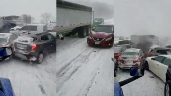Heftige beelden van grote kettingbotsing op Amerikaanse snelweg