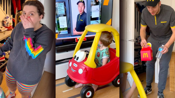 Vader van het jaar bouwt McDonalds-simulator voor de verjaardag van zijn zoontje