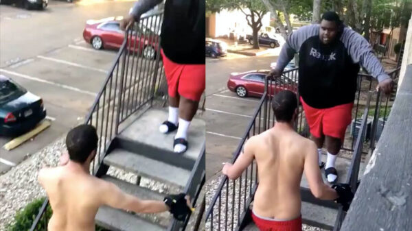 Een gewaarschuwd man krijgt gewoon alsnog een beuk van de trap