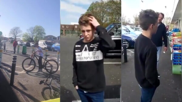 Pestventje scheldt supermarktpersoneel uit maar wordt door papa teruggestuurd voor excuses