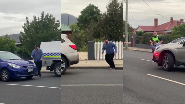 Australische messenzwaaier berooft apotheek en wordt hardhandig door politie naar de grond gewerkt