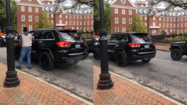 Protip: laat je auto tijdens het protesteren nooit in 'drive' staan