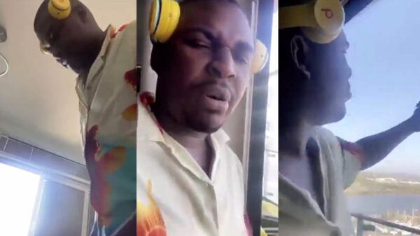 Brit denkt dat 'ie 2Pac is en begint op 't balkon zijn pipa te poppen