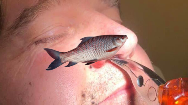 Vliegvisser in Kampen slaat letterlijk een fietser aan de haak