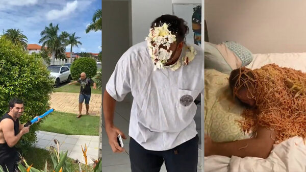 Australische vrienden houden niet op met elkaar het leven zuur maken